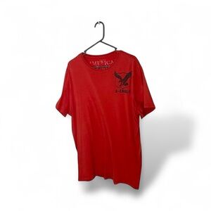 American Eagle Men’s XL Orange Graphic Tee Cotton Short Sleeve Casual T-Shirt